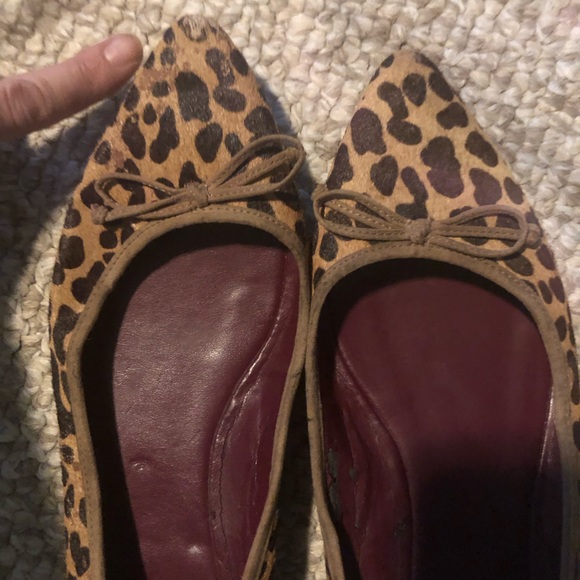 Nine West Cow Fur and Real Leather animal print flats Size 9M - Picture 2 of 5